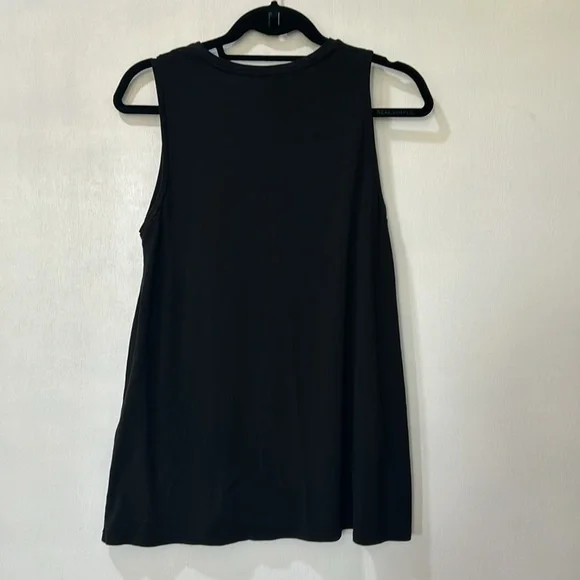 EILEEN FISHER WOMENS SWING TANK TOP SLEEVELESS BLACK OVERSIZED Sz XS - Picture 2 of 11